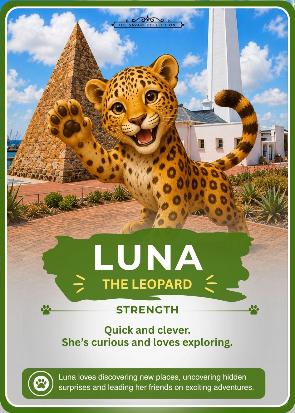 Luna the Leopard character card