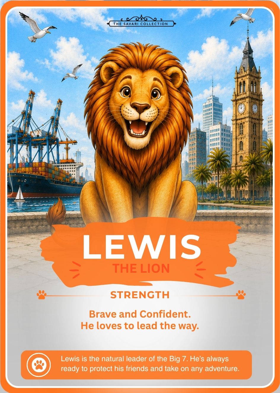 Lewis the Lion character card