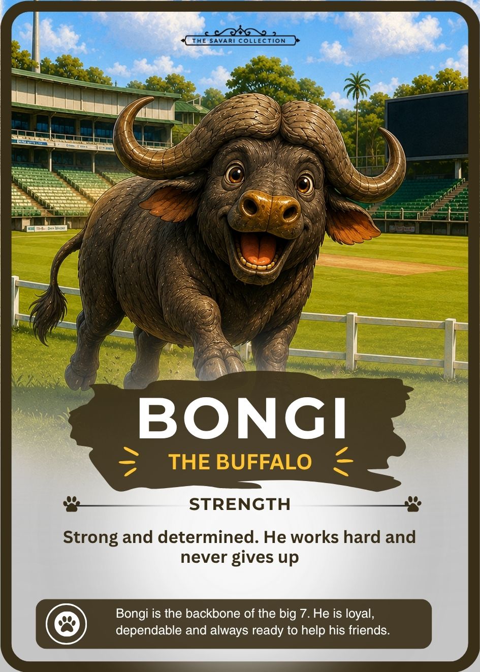 Bongi the Buffalo character card